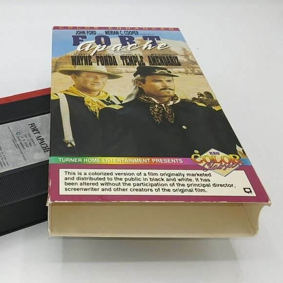 Fort Apache 1948 VHS John Wayne Henry Fonda Shirley Temple Colorized RKO 1992 - Picture 10 of 13